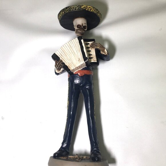 🛑 SKELETON ➕🆒 FIGURINE Accordion MAN Halloween Mariachis Dead Decor💸BUY NOW‼️ - Picture 8 of 16